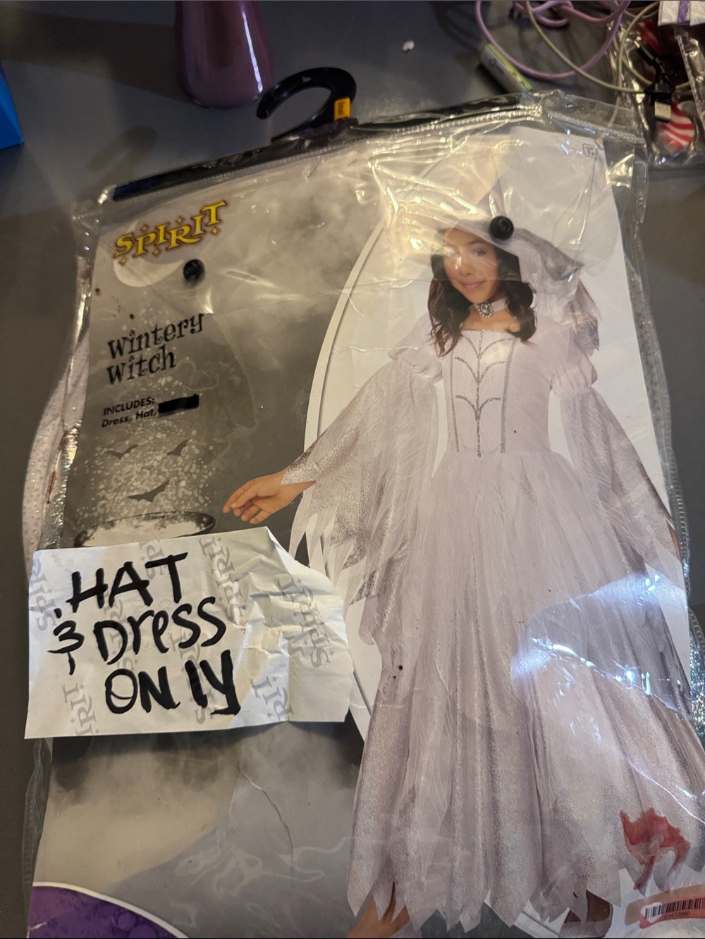 Spirit Wintry Witch Costume - Light Gray & White